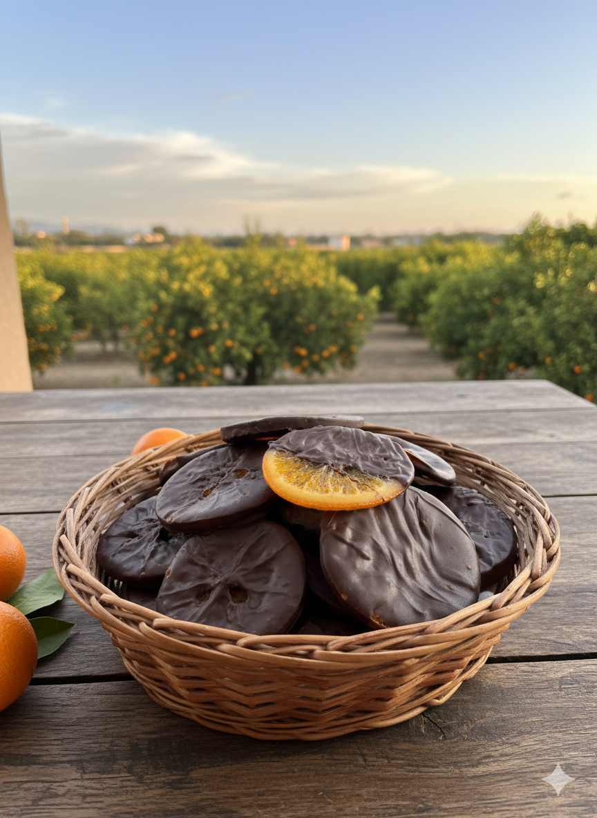 Naranja Confitada y Chocolate
